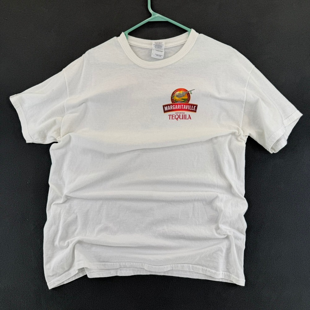 Margaritaville Tequila Jimmy Buffett 2014 Tour T-Shirt White Mens Large READ